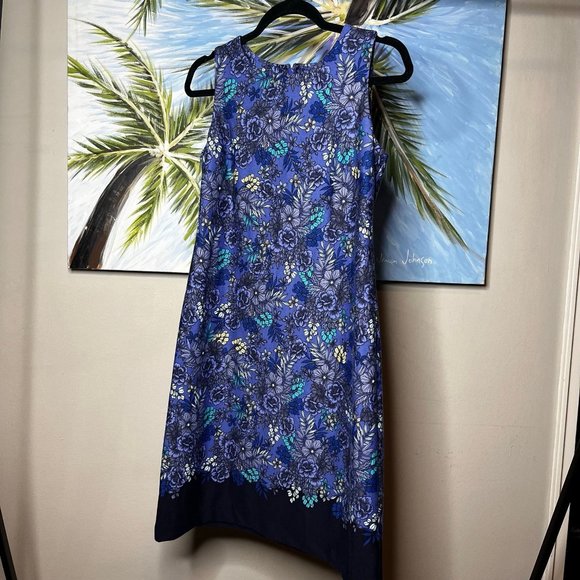 TALBOTS Petites Dresses & Skirts - TALBOTS Petites Navy & Floral Print Sleeveless Short Dress P Size Small